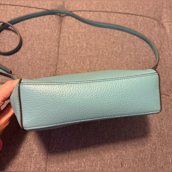 Kate Spade Monica Pebbled Teal Leather Crossbody - Picture 4 of 10